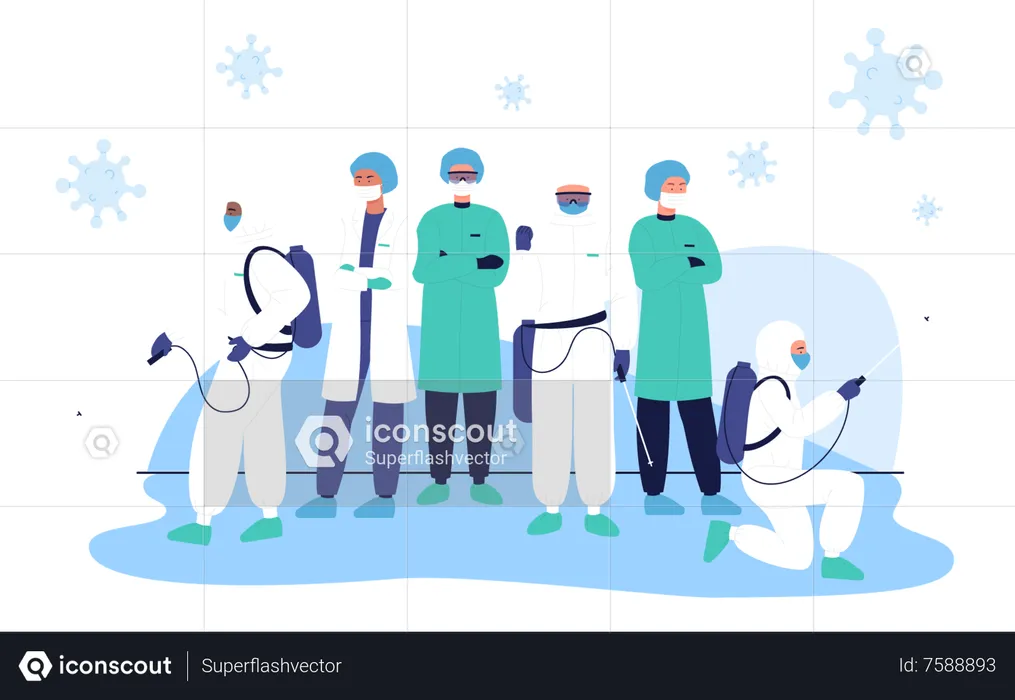 Covid 19 Healthcare workers  Illustration