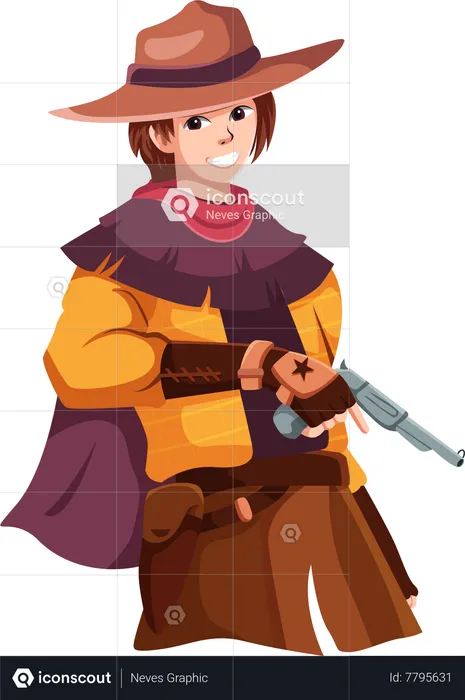 Cowboy Character  Illustration