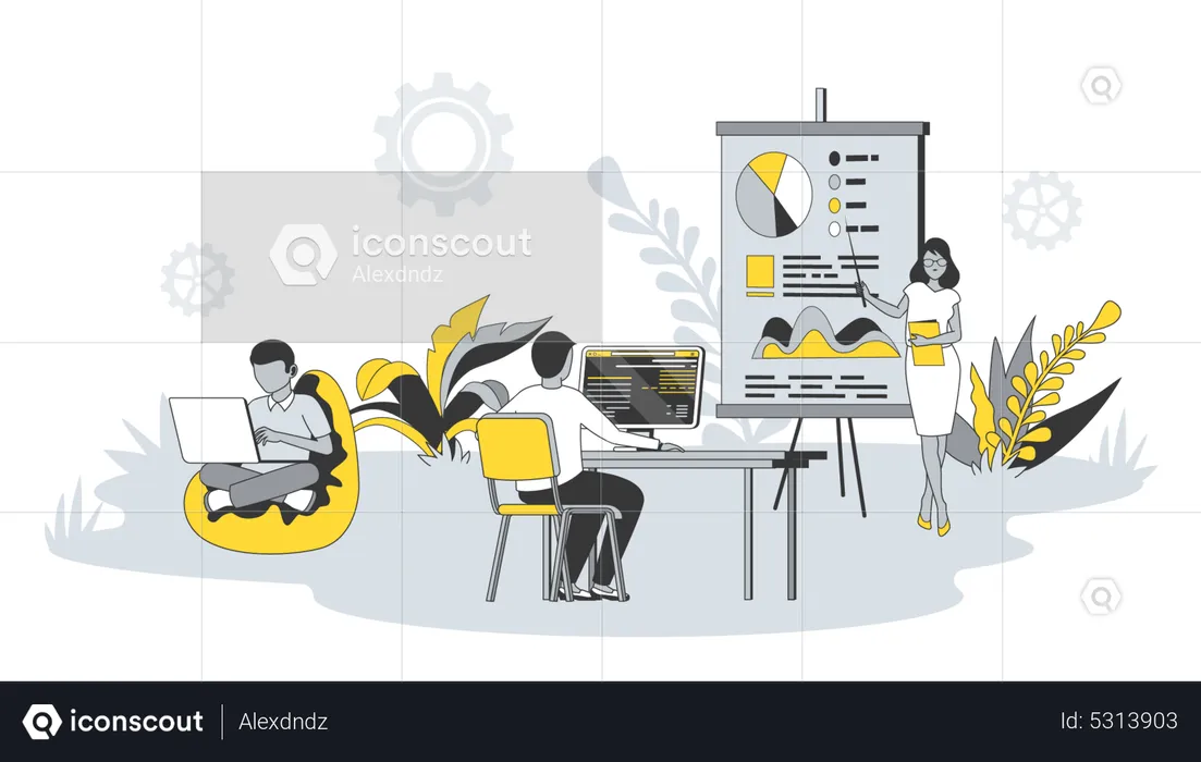 Coworking office  Illustration