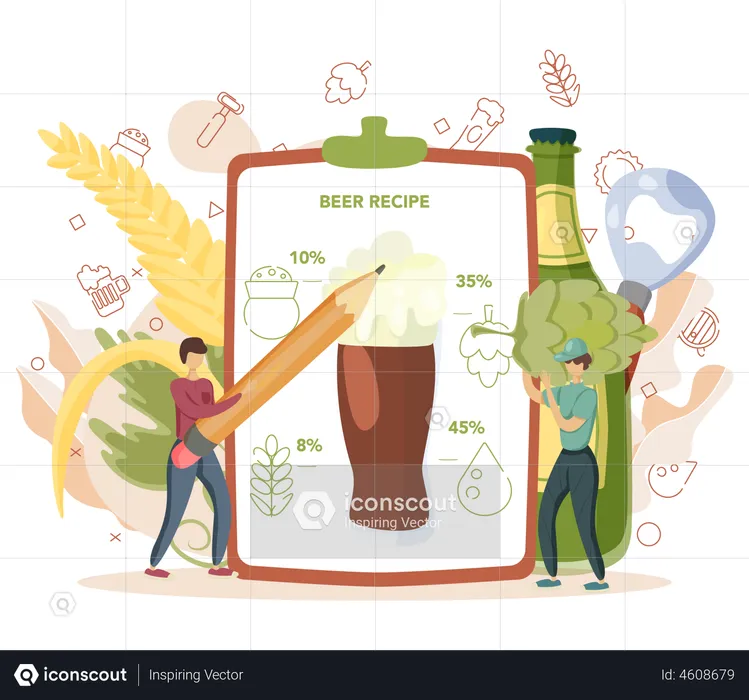 Craft beer production  Illustration