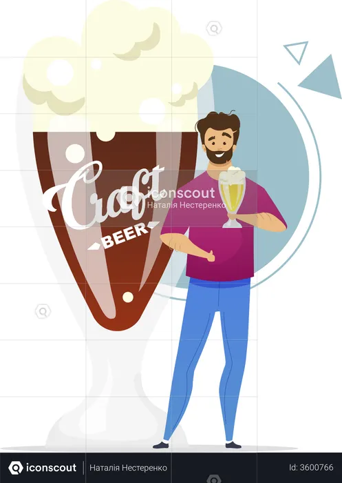 Craft-Beer-Konsument  Illustration