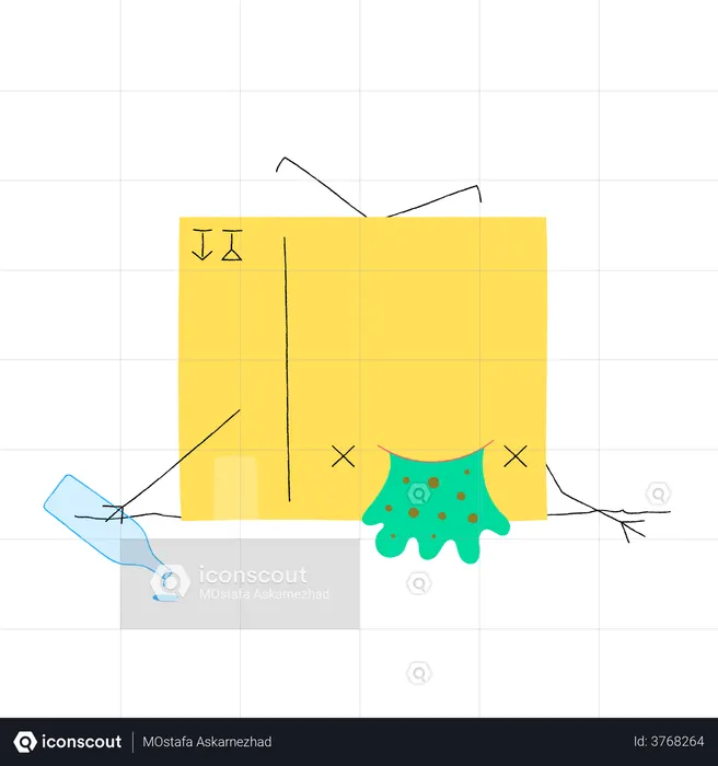 Best Premium Crash Delivery box Illustration download in PNG & Vector