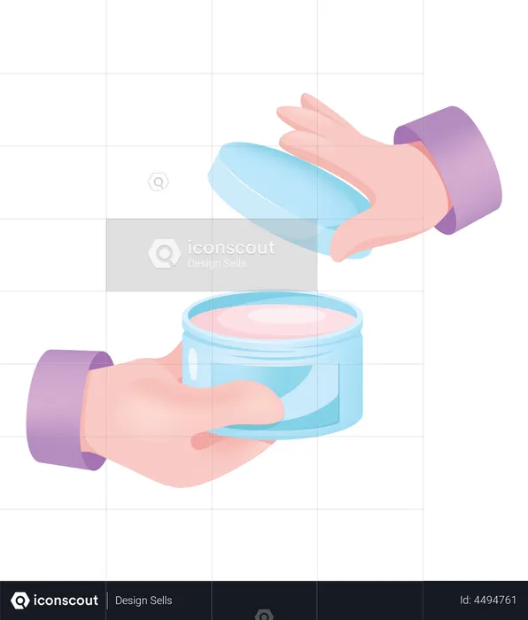 Cream Jar  Illustration