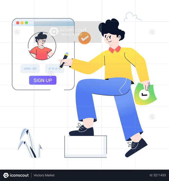 Create Account  Illustration