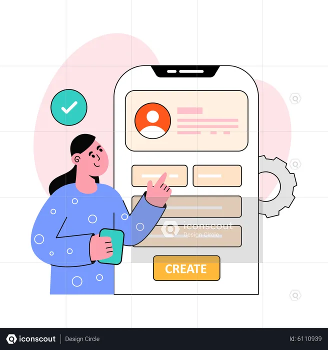 Create Account  Illustration