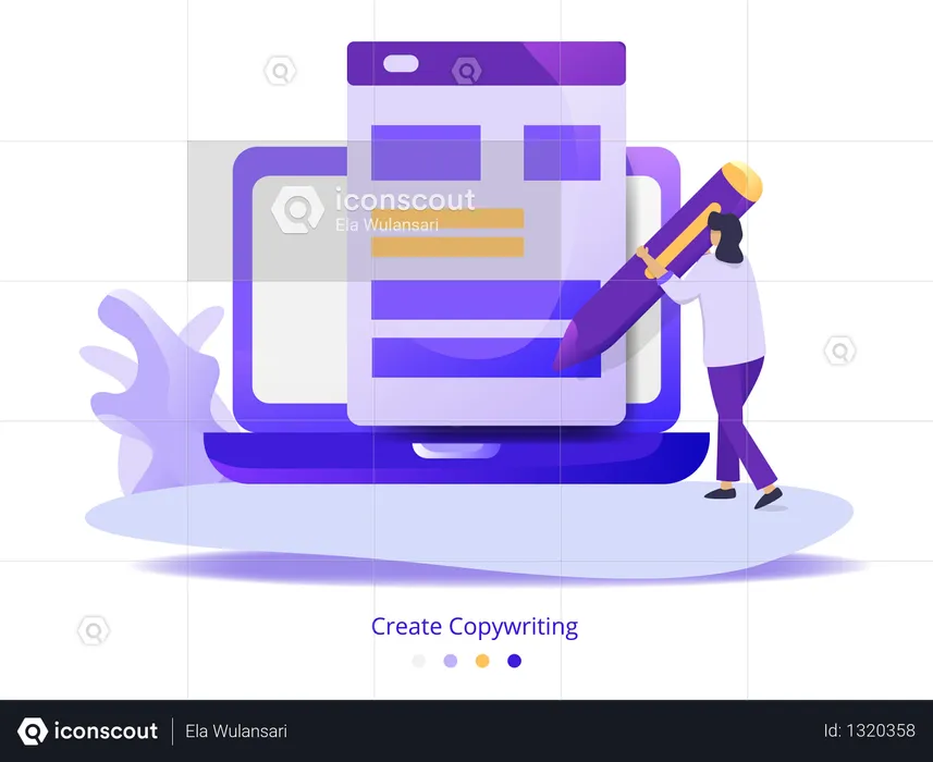 Create Copywriting  Illustration