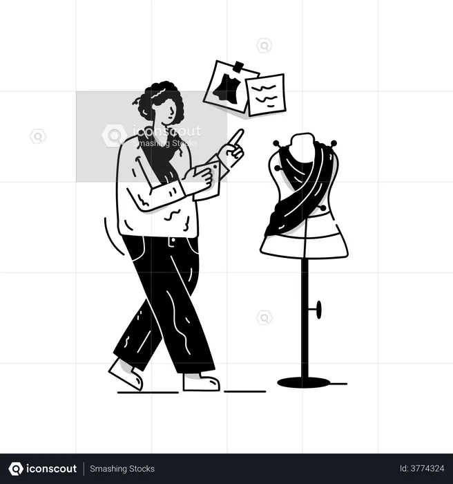 Styliste modéliste  Illustration