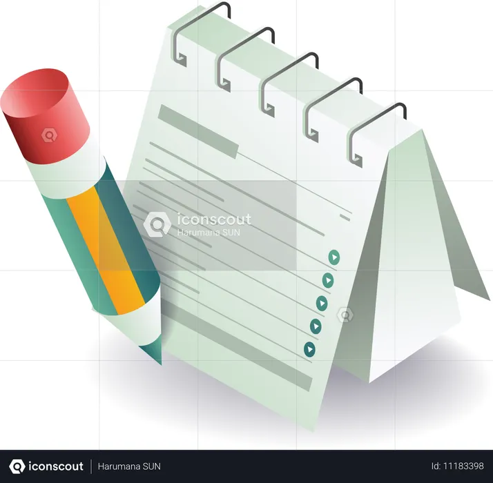 Creating business checklist plan  Illustration