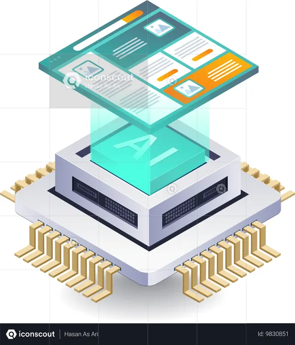 Creating Intelligent Web Apps with AI  Illustration
