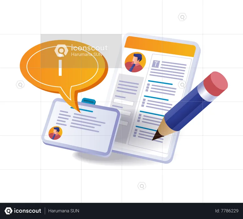 Creating personal data information  Illustration