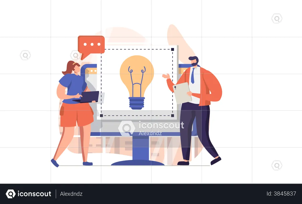 Creation of Business Idea  Illustration