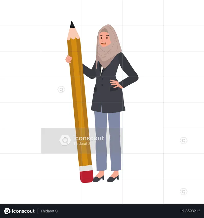 Creative Artistic, Muslim Woman in hijab  Illustration