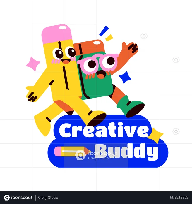 Creative buddy  Illustration