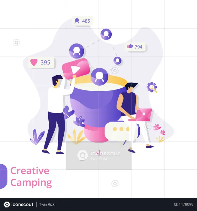 Creative Camping  Illustration