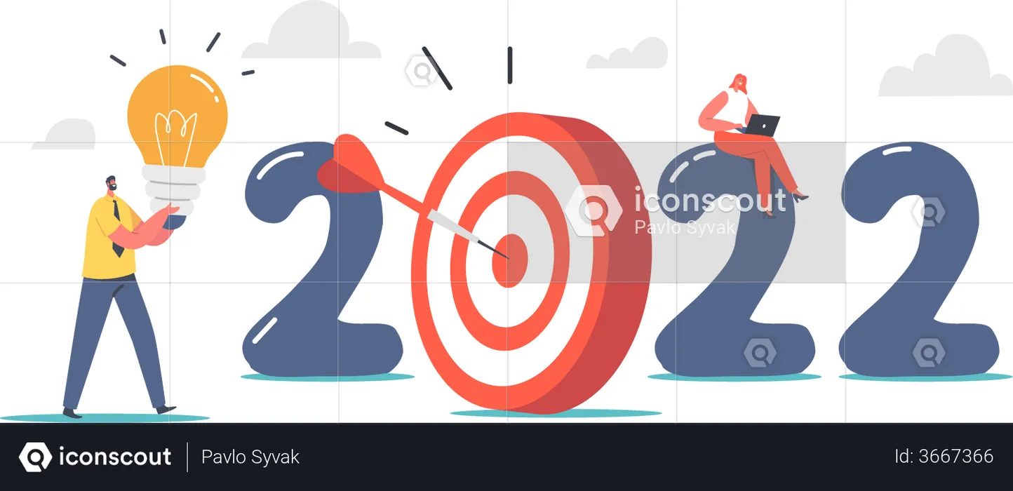 Creative Idea and Business Plan for new year  Illustration