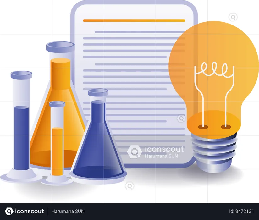Creative ideas for school laboratory analysis  Illustration