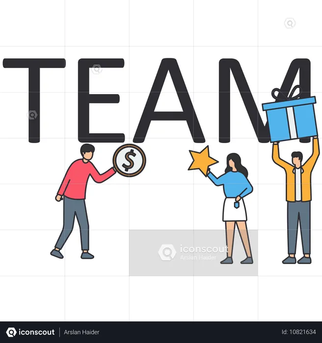 Creative team or business goal  Illustration