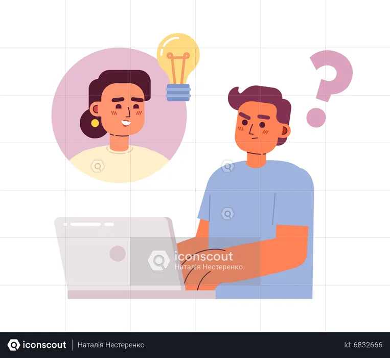 Creative team working remotely  Illustration