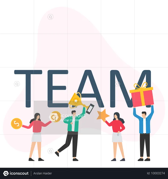 Creative team working together  Illustration