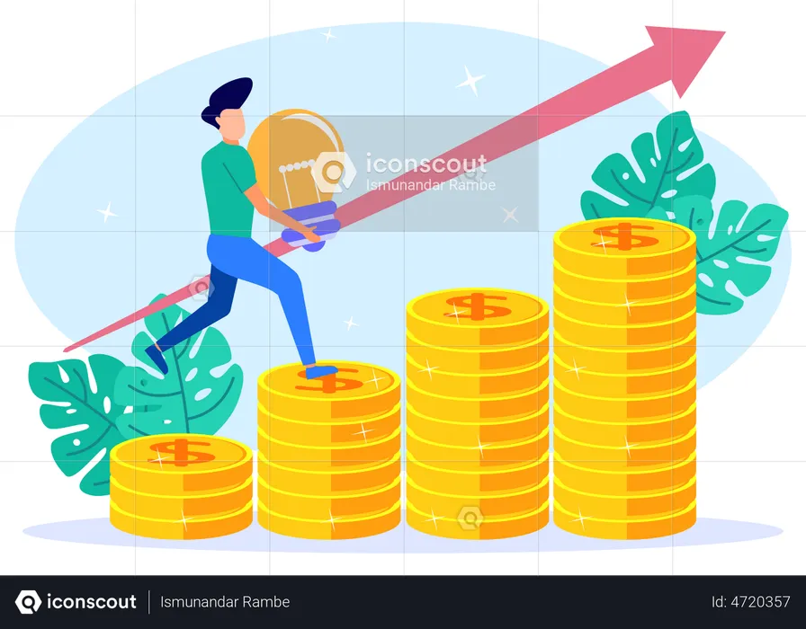 Crecimiento de la carrera empresarial  Ilustración