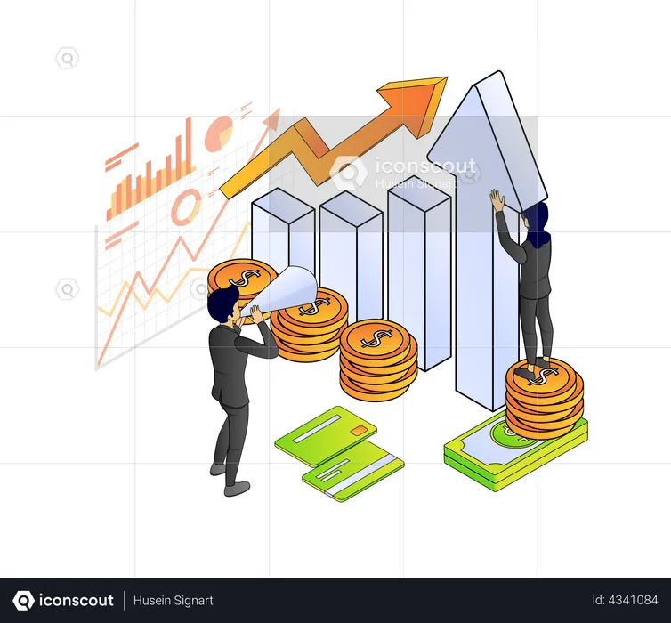 Crecimiento financiero  Ilustración