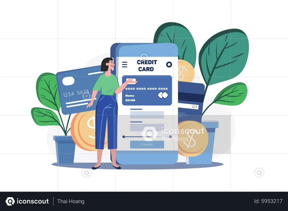 Credit card application  Illustration