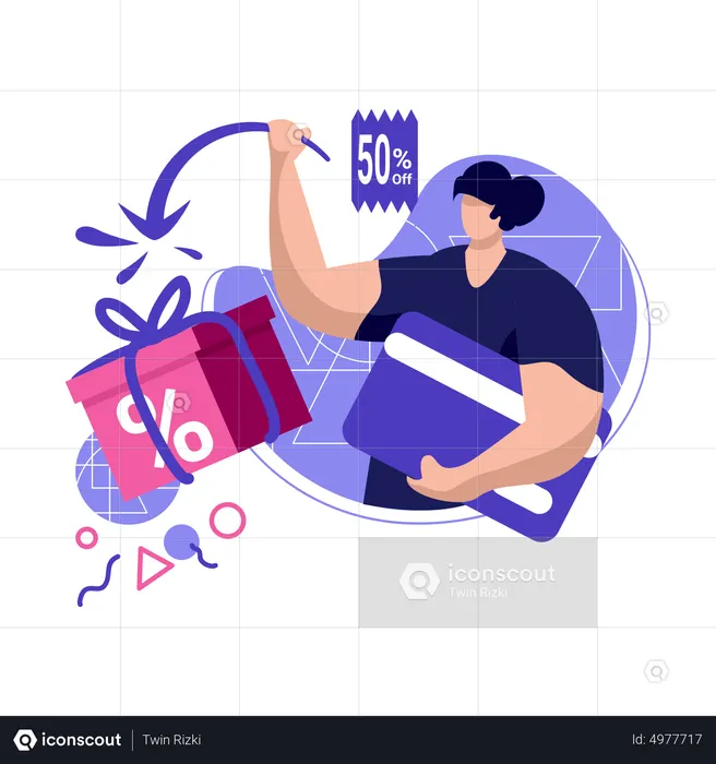Credit card cashback  Illustration