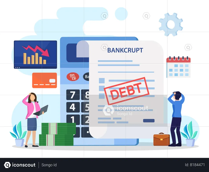 Credit Card Debt  Illustration