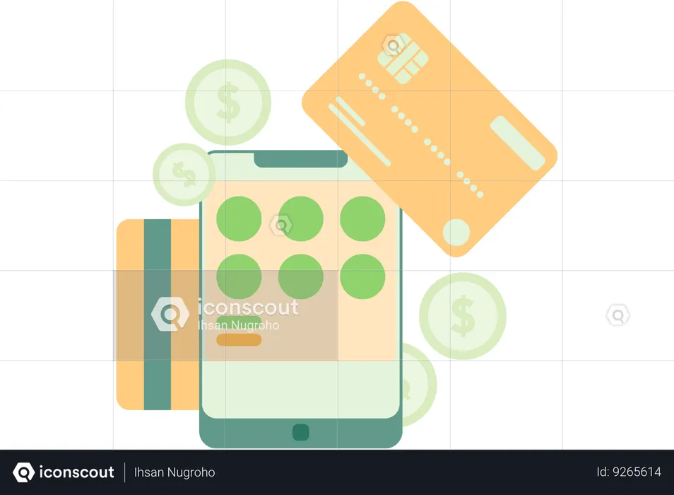 Credit card online payment  Illustration