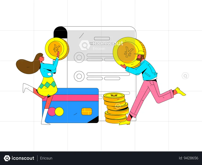 Credit card payment history  Illustration