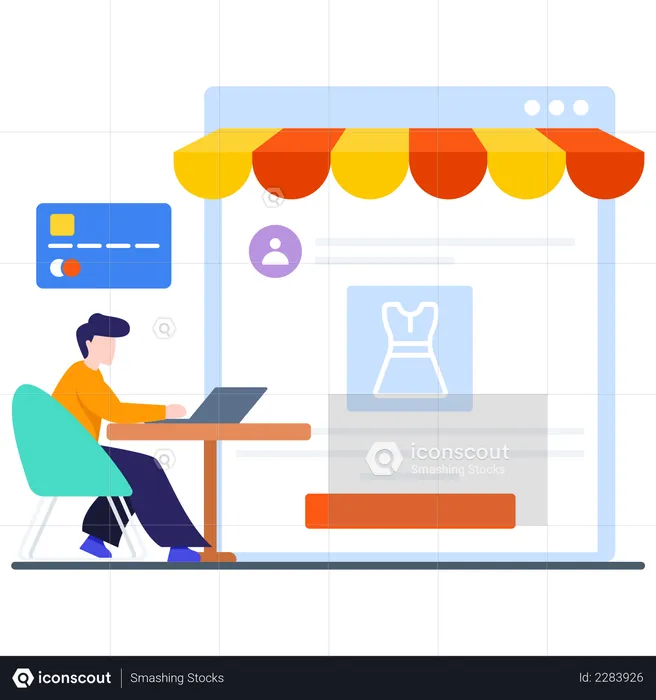 Credit card payment of Online shopping  Illustration