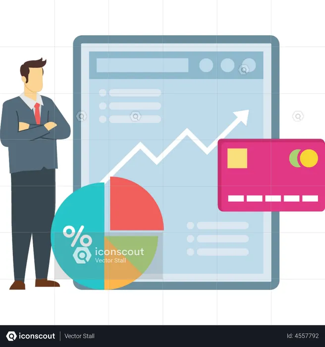 Credit card usage growth  Illustration