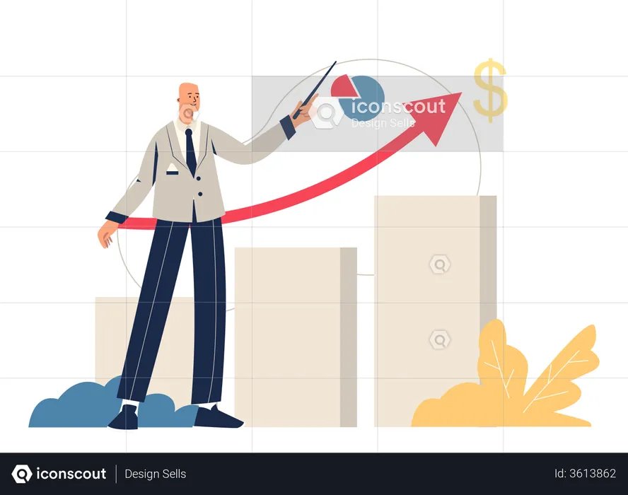 O crescimento do negócio  Illustration