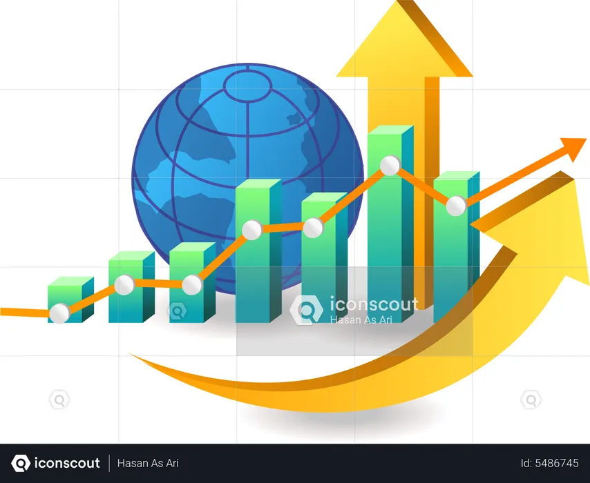 Crescimento económico mundial  Illustration