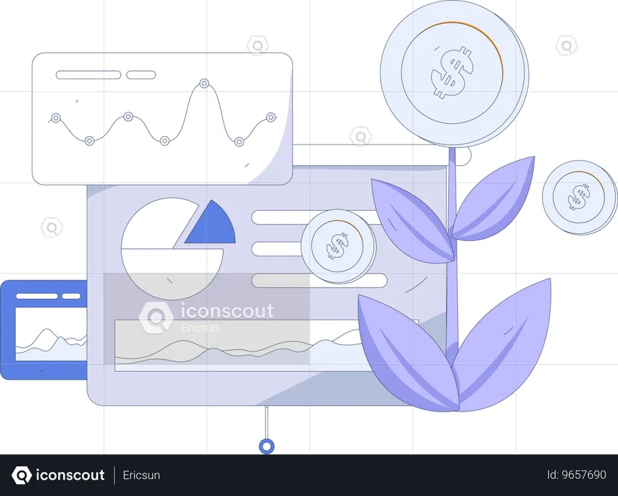 Crescita finanziaria  Illustration