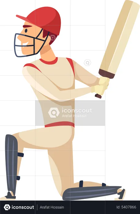 Cricket Batsman  Illustration