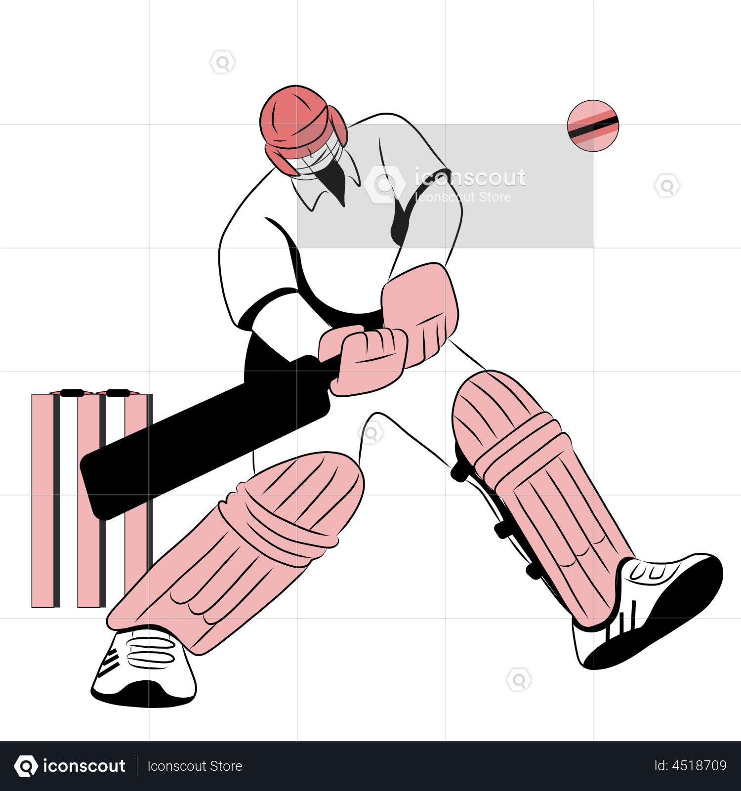 Illustration Batsman Vector & Photo (Free Trial) | Bigstock