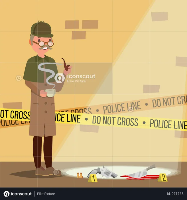 Crime Scene Vector  Illustration