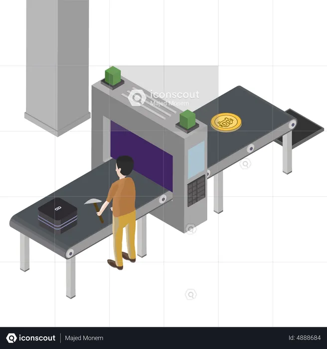 Minerador de criptografia  Ilustração