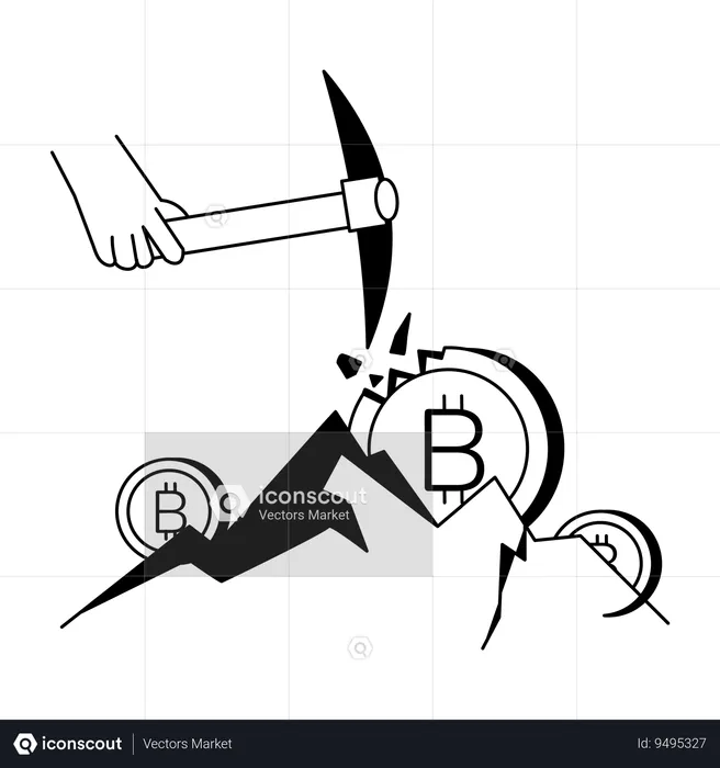 Minería criptográfica  Ilustración