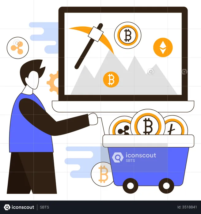 Minería criptográfica  Ilustración