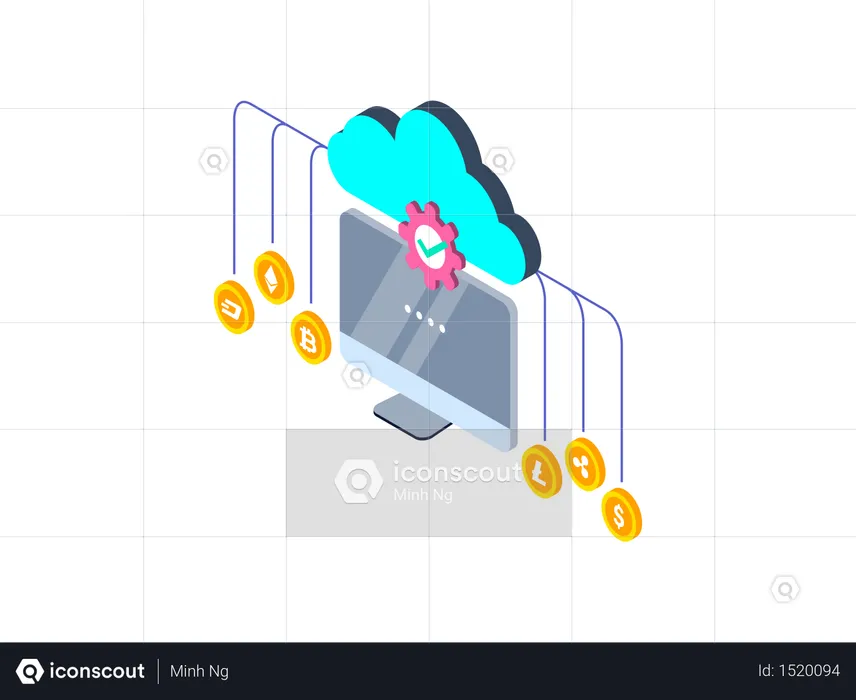 Criptomoeda  Ilustração