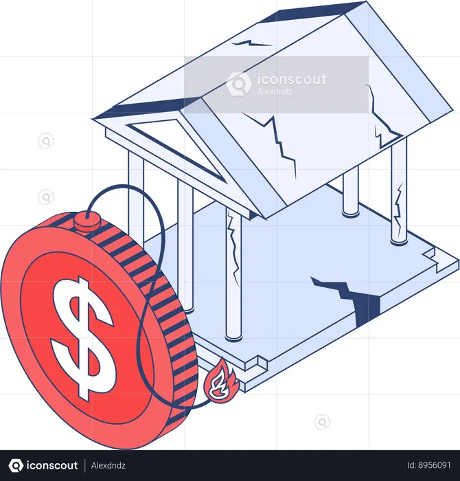 Crise bancaire  Illustration