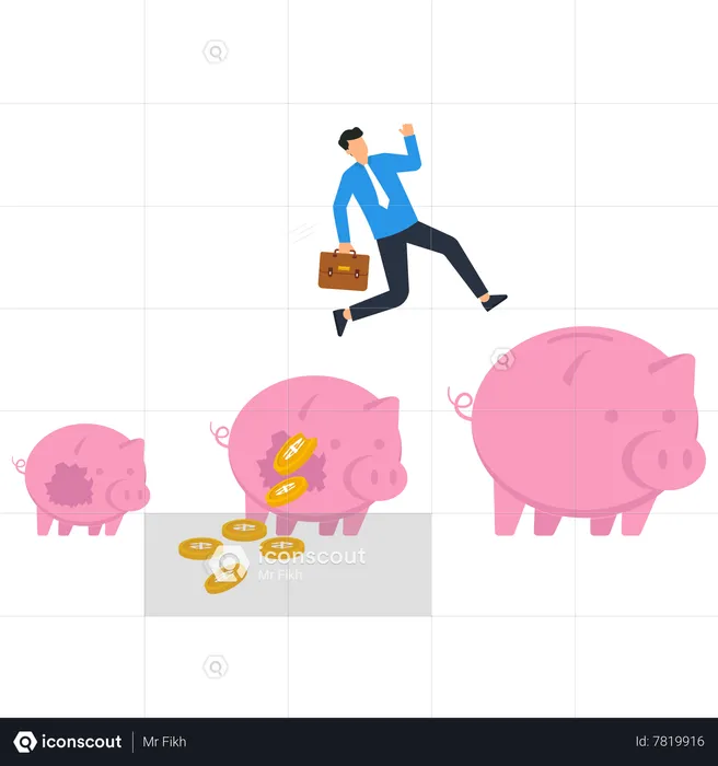 Crise financeira  Ilustração