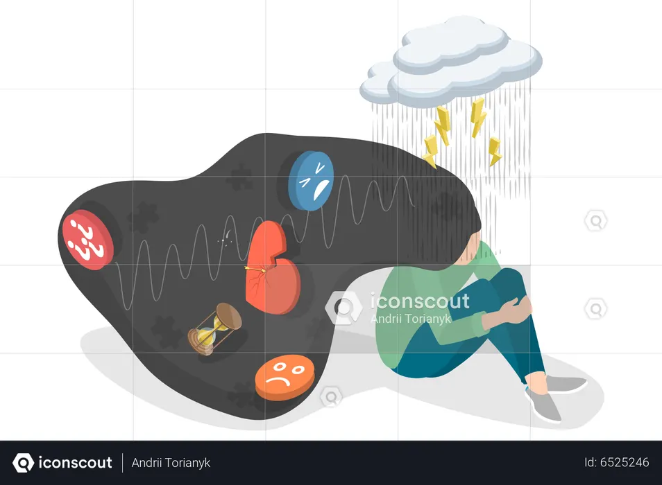 Colapso emocional  Ilustración