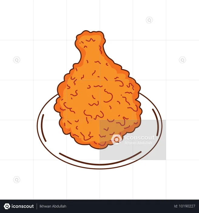 Crispy Fried Chicken Drumstick  Illustration