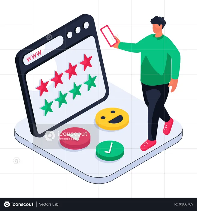 Avaliação do consumidor  Ilustração