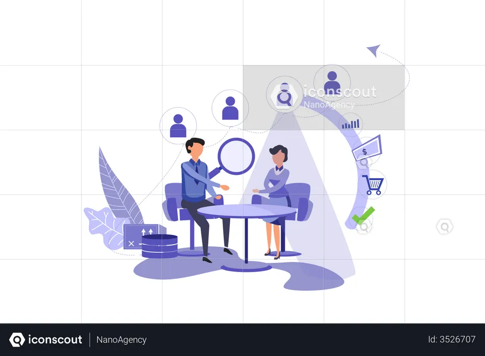 CRM Marketing  Illustration