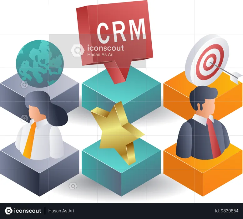 CRM-Strategien für Unternehmenswachstum  Illustration