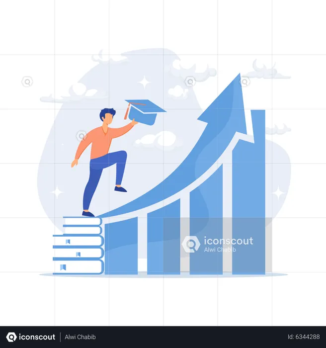 Croissance de l'enseignement supérieur  Illustration